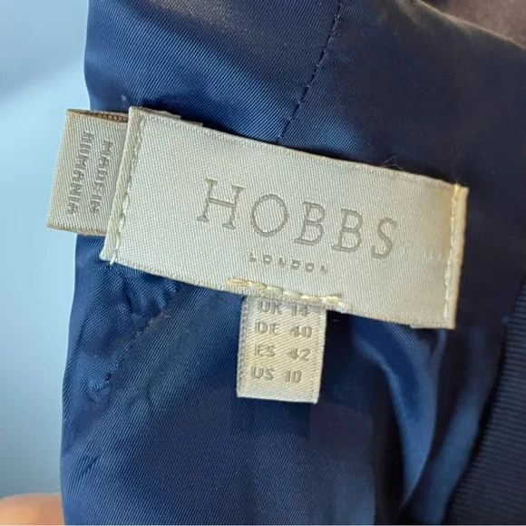 Chic Floral Midi Dress in Navy and Yellow with pockets - Picture 5 of 9